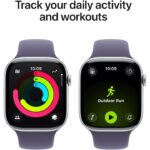 Apple Watch Series 11 GPS 46mm Silver Aluminium Case with Purple Fog Sport Band - M/L - Image 8