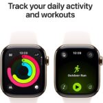 Apple Watch Series 11 GPS + Cellular 42mm Gold Titanium Case with Light Blush Sport Band - S/M - Image 7