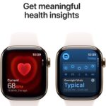 Apple Watch Series 11 GPS + Cellular 42mm Gold Titanium Case with Light Blush Sport Band - S/M - Image 5