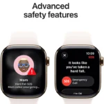 Apple Watch Series 11 GPS + Cellular 42mm Gold Titanium Case with Light Blush Sport Band - S/M - Image 3