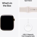 Apple Watch Series 11 GPS + Cellular 42mm Gold Titanium Case with Light Blush Sport Band - S/M - Image 2