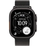 Apple Watch Ultra 3 GPS + Cellular 49mm Black Titanium Case with Black Titanium Milanese Loop - Medium - Image 2