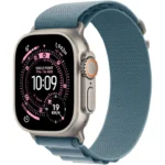 Apple Watch Ultra 3 GPS + Cellular 49mm Natural Titanium Case with Light Blue Alpine Loop - Large