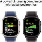 Apple Watch Ultra 3 GPS + Cellular 49mm Natural Titanium Case with Light Blue Alpine Loop - Small - Image 4