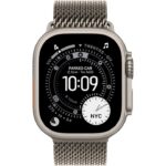 Apple Watch Ultra 3 GPS + Cellular 49mm Natural Titanium Case with Natural Titanium Milanese Loop - Large - Image 2