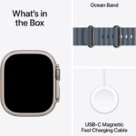 Apple Watch Ultra 3 GPS + Cellular 49mm Natural Titanium Case with Anchor Blue Ocean Band - Image 7