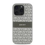 Калъф от DKNY PU Leather Repeat Pattern Tonal Stripe Case за iPhone 16 Pro Beige - Image 2