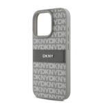 Калъф от DKNY PU Leather Repeat Pattern Tonal Stripe Case за iPhone 16 Pro Beige - Image 4