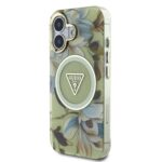 Калъф от Guess IML Glitter Magnolia and Triangle Logo MagSafe Case for iPhone 16 Gray - Image 2