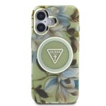 Калъф от Guess IML Glitter Magnolia and Triangle Logo MagSafe Case for iPhone 16 Gray - Image 3