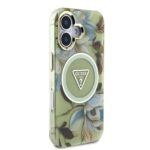 Калъф от Guess IML Glitter Magnolia and Triangle Logo MagSafe Case for iPhone 16 Gray - Image 4
