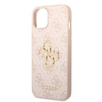 Калъф от Guess PU 4G Metal Logo Case за iPhone 15 Pink - Image 4