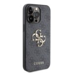 Калъф от Guess PU 4G Metal Logo Case за iPhone 15 Pro Max - Сив - Image 4