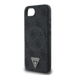 Калъф от 
Guess PU 4G Strass Triangle Metal Logo Case за iPhone 16e Black - Image 5