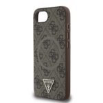 Калъф от 
Guess PU 4G Strass Triangle Metal Logo Case за iPhone 16e Brown - Image 5