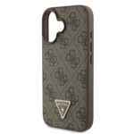 Калъф от Guess PU 4G Strass Triangle Metal Logo Case за iPhone 16 Brown - Image 4