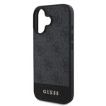 Калъф от 
Guess PU 4G Stripe за iPhone 16 Grey - Image 4