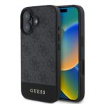 Калъф от 
Guess PU 4G Stripe за iPhone 16 Grey