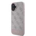 Калъф от Guess PU 4G Stripe Case за iPhone 16 Pink - Image 2
