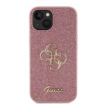 Калъф от Guess PU Fixed Glitter 4G Metal Logo Case за iPhone 15 Pink - Image 3