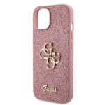 Калъф от Guess PU Fixed Glitter 4G Metal Logo Case за iPhone 15 Pink - Image 4