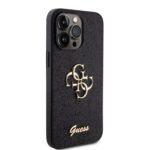 Калъф от Guess PU Fixed Glitter 4G Metal Logo Case за iPhone 15 Pro Max Black - Image 4