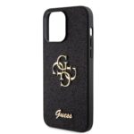 Калъф от Guess PU Fixed Glitter 4G Metal Logo Case за iPhone 15 Pro Max Black - Image 5