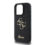Калъф от 
Guess PU Fixed Glitter 4G Metal Logo за iPhone 16 Pro Black - Image 4