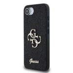 Калъф от 
Guess PU Fixed Glitter 4G Metal Logo Case за iPhone 16e Black - Image 2