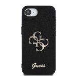 Калъф от 
Guess PU Fixed Glitter 4G Metal Logo Case за iPhone 16e Black - Image 3