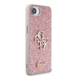 Калъф от 
Guess PU Fixed Glitter 4G Metal Logo Case за iPhone 16e Pink - Image 4