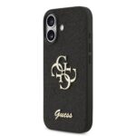 Калъф от 
Guess PU Fixed Glitter 4G Metal Logo Case за iPhone 17 Black - Image 2
