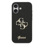 Калъф от 
Guess PU Fixed Glitter 4G Metal Logo Case за iPhone 17 Black - Image 3