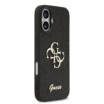 Калъф от 
Guess PU Fixed Glitter 4G Metal Logo Case за iPhone 17 Black - Image 4