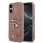 Калъф от 
Guess PU Fixed Glitter 4G Metal Logo Case за iPhone 17 Pink