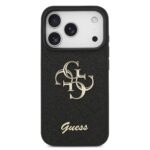 Калъф от 
Guess PU Fixed Glitter 4G Metal Logo Case за iPhone 17 Pro Black - Image 3