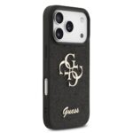 Калъф от 
Guess PU Fixed Glitter 4G Metal Logo Case за iPhone 17 Pro Black - Image 4