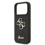 Калъф от 
Guess PU Fixed Glitter 4G Metal Logo Case за iPhone 17 Pro Black - Image 5