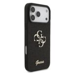 Калъф от 
Guess PU Fixed Glitter 4G Metal Logo Case за iPhone 17 Pro Max Black - Image 4