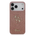 Калъф от 
Guess PU Fixed Glitter 4G Metal Logo Case за iPhone 17 Pro Max Pink - Image 3
