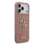 Калъф от 
Guess PU Fixed Glitter 4G Metal Logo Case за iPhone 17 Pro Max Pink - Image 4