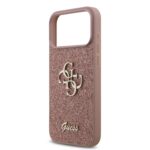 Калъф от 
Guess PU Fixed Glitter 4G Metal Logo Case за iPhone 17 Pro Max Pink - Image 5