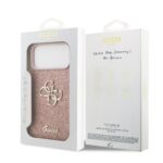Калъф от 
Guess PU Fixed Glitter 4G Metal Logo Case за iPhone 17 Pro Max Pink - Image 7