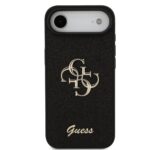 Калъф от 
Guess PU Fixed Glitter 4G Metal Logo Case за iPhone 17 Air Black - Image 3