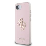 Калъф от 
Guess PU Grained 4G Metal Logo Case за iPhone 16e Pink - Image 2