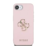 Калъф от 
Guess PU Grained 4G Metal Logo Case за iPhone 16e Pink - Image 3