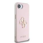 Калъф от 
Guess PU Grained 4G Metal Logo Case за iPhone 16e Pink - Image 4