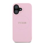 Калъф от Guess PU Grained Classic Logo MagSafe Case for iPhone 16 Pink - Image 2