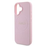 Калъф от Guess PU Grained Classic Logo MagSafe Case for iPhone 16 Pink - Image 4