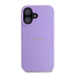 Калъф от Guess PU Grained Classic Logo MagSafe Case за iPhone 16 Purple - Image 2